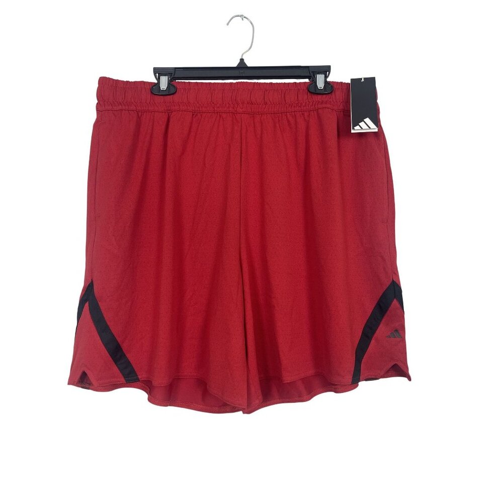 Adidas Womens Size 2XLT Basketball Shorts Red & Black Mesh Lightweight